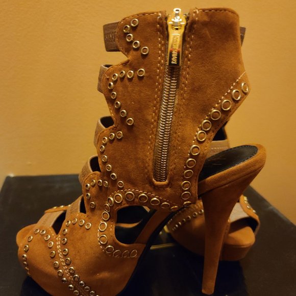 Brown Colin Stuart Stiletto Booties - NIB - Size 7 Womens - Picture 8 of 15